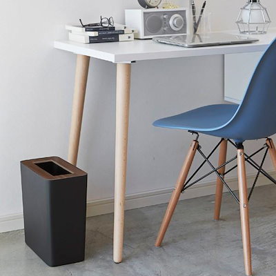 他サイト： ゴミ箱 小さい 事務所 リビング ごみ箱 黒 白 トラッシュカン 角型 山崎実業の商品画像