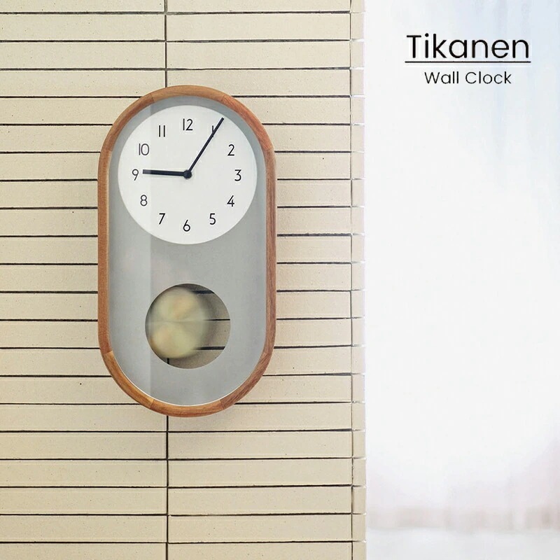 掛け時計 ティーカネン Tikanen 壁掛け時計 時計 振り子時計 おしゃれ かわいい 壁時計 ウォールクロック 北欧 シンプル ナチュラル 海外インテリア リビング ダイニング 一人暮らし