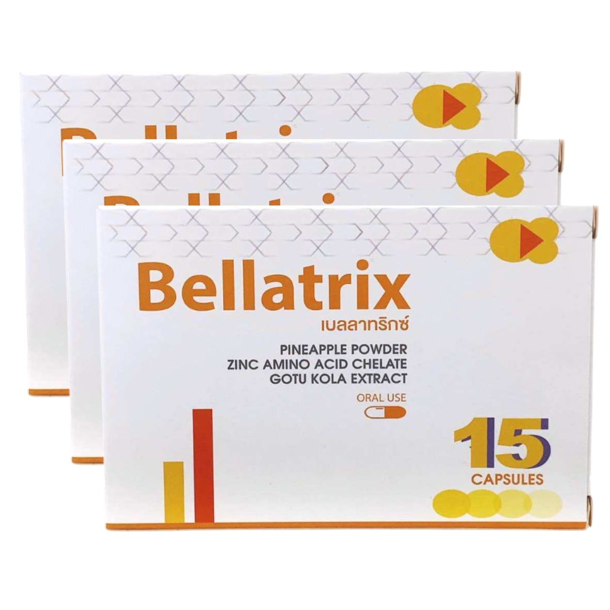 Bellatrix Pineapple Powder 15 Capsules x 3Packs