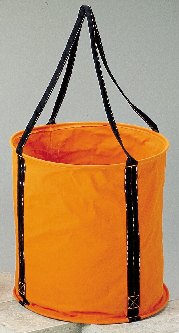 予約販売 6号（オレンジ）防水帆布 大型電工用バケツ 直径60cm高さ60cm