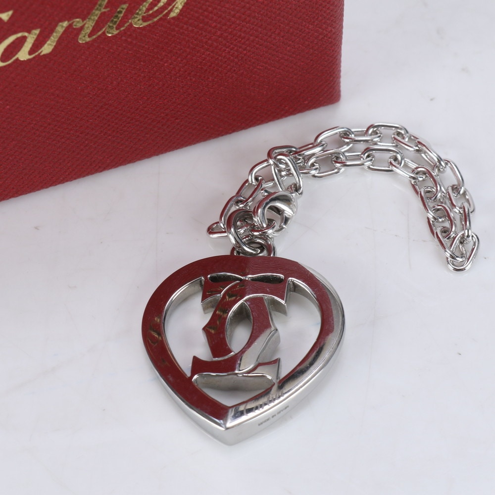 美品 2C ハート モチーフ ロゴ シルバー アクセサリー ストラップ チャーム レディース RCE CJ13-8 中古 11,550円