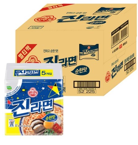 ジンラーメン まろやかな味 120g40個 袋なら マルチパックボックス 3分ラーメン 韓国食品