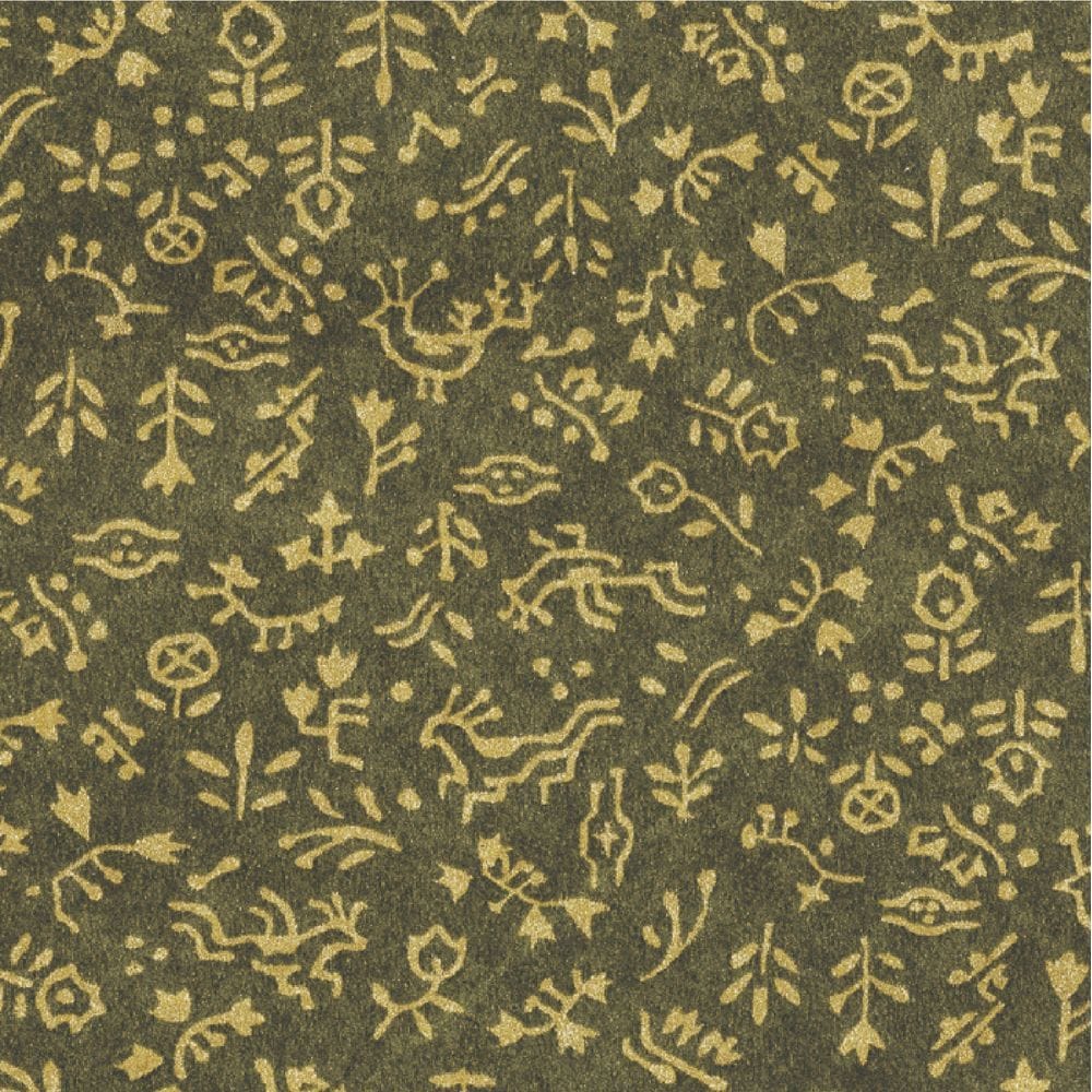 （まとめ買い）ササガワ 包装紙 和風柄 飛鳥緑 半才判 50枚入 49-1710 [x3]