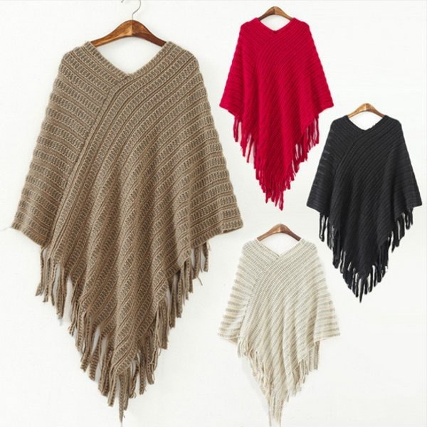 Womens chaud腺バットウィングプル&メイクトップスジャンパー&ケープポンチェチャイル Womens chaud腺バットウィングプル&メイクトップスジャンパー&ケープポンチェチャイル