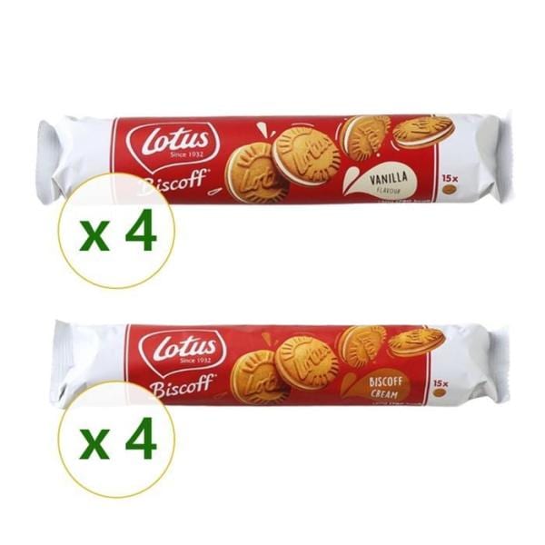 ロータス サンド ビスコープクリーム 150g 4個 + バニラクリーム クッキー 150g 4個