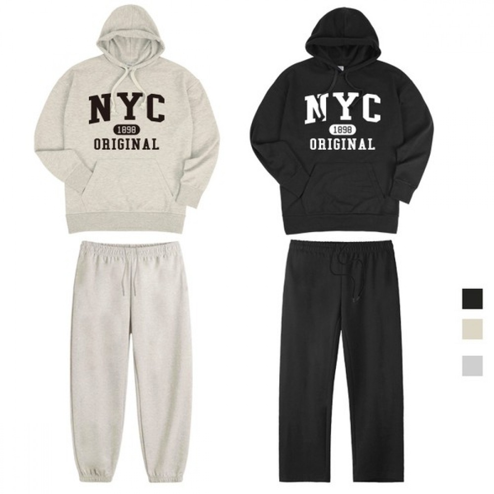 [ポール＆ポール] NYC1898オーバーフィットパーカーパンツSET ジョガーワイドパンツ3色