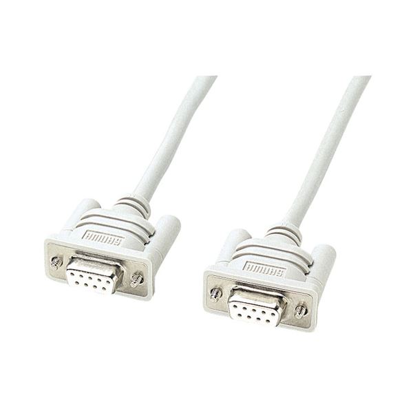 (まとめ)サンワサプライ RS-232Cケーブル(モデム・TA用・2m) KRS-433XF2K(×3セット)