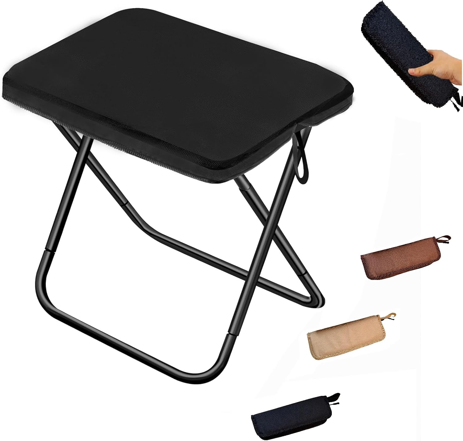 アルミ合金製折りたたみ椅子 耐荷重180kg コンパクトサイズ 収納袋付き 3色展開