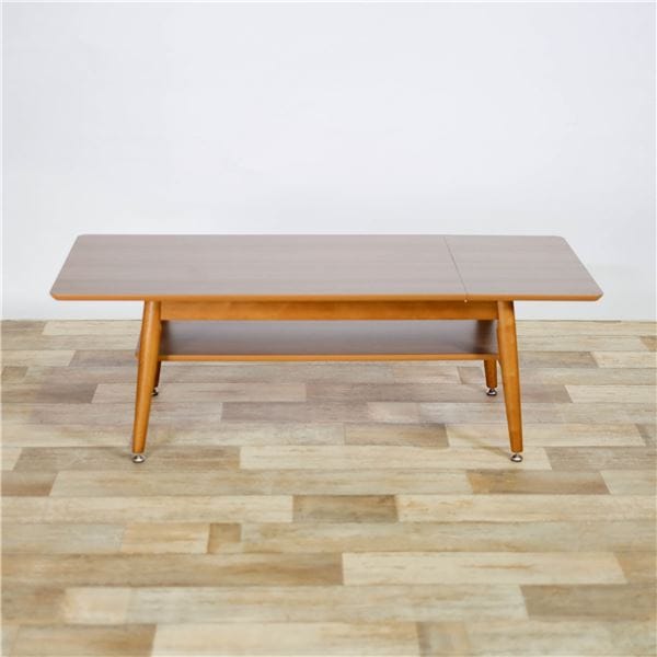 エクステンションテーブル ローテーブル Lサイズ 幅約90120×奥行53×高さ40cm 伸長式 棚付き 組立品 リビング ダイニング