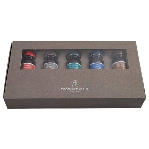 エルバン(HERBIN) ジャック アニバーサリーインク 1670 コフレ 10ML×5本 【金の微粒子入り】(万年筆/つけペン用) HBJ14000