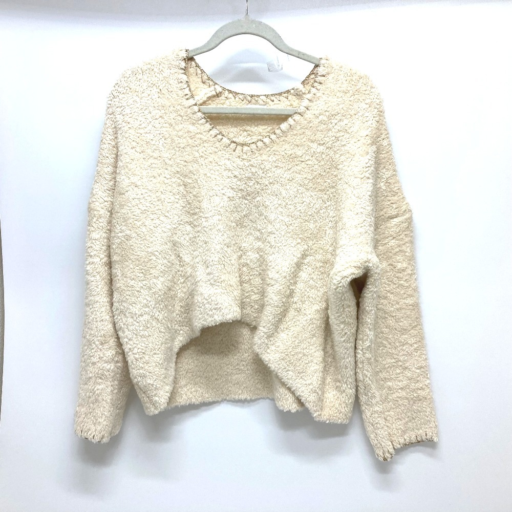 DOUBLE STANDARD CLOTHING ダブルスタンダードクロージング ニット 0309-140-234 Vネックブークレー Sov. ニット トップス ニット 長袖 アクリル ホワイト