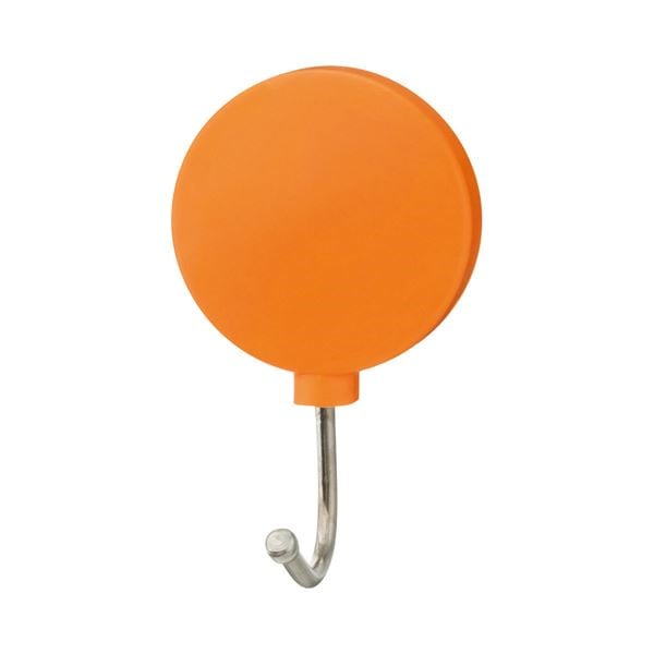 （まとめ）TANOSEE カラーマグネットフック スイング 耐荷重約1kg 橙 1個 [x100]