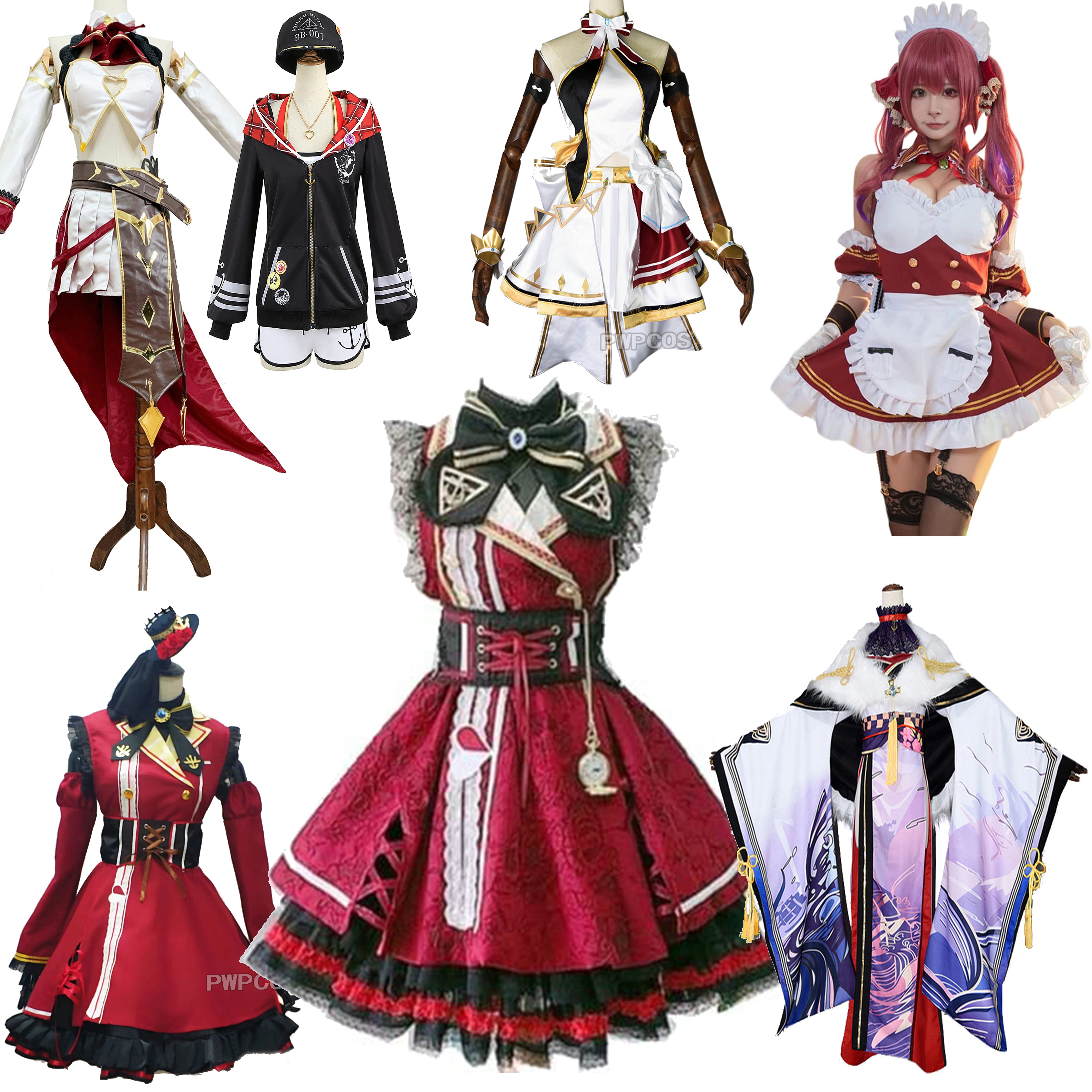 バーチャル YouTuber Vtuber 宝鐘マリン衣装 コスプレ衣装 コスチューム 仮装 hololive ホロライブ 衣装 ハロウィン衣装
