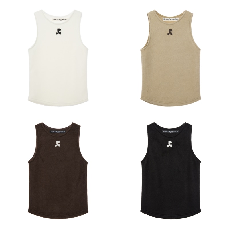 【REST&RECREATION】 HAIRY KNIT TANK TOP : 4COLORS