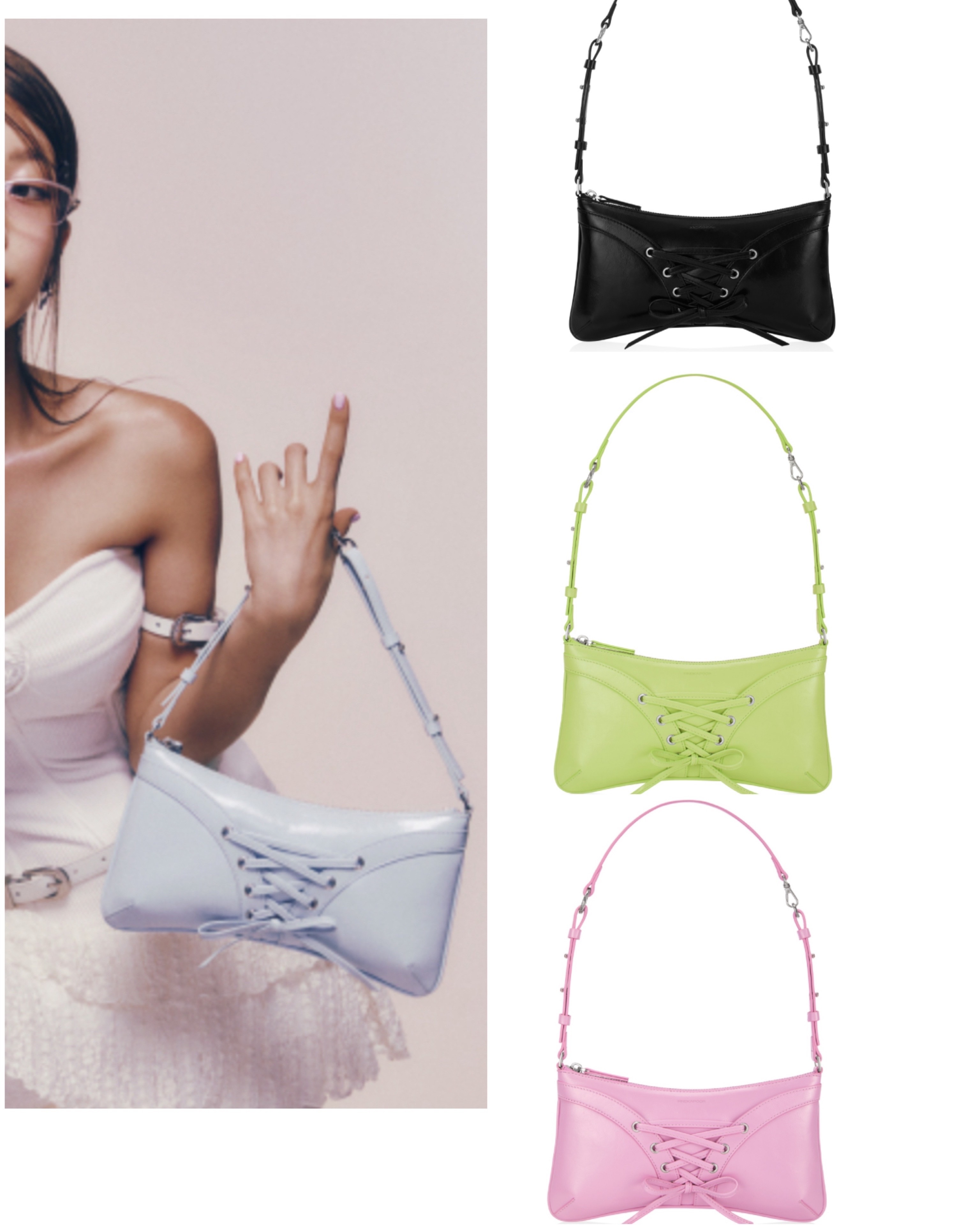 RIBBON TIE SHOULDER BAG
