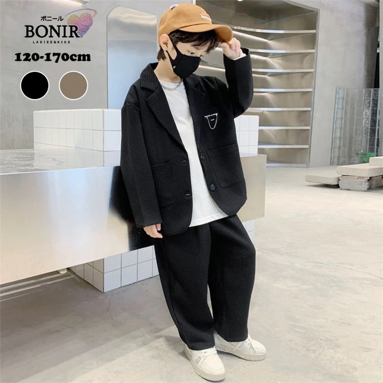 【1/9 20時からクーポンで】卒業式 スーツ 男子 卒業式 カジュアルスーツ ワッフル生地 子供服 入学式 キッズ フォーマルスーツ 卒園式 ジャケット パンツ 入園式 卒服 スーツ 韓国子供服 面