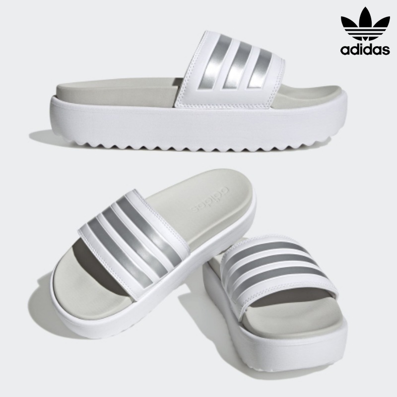 [ADIDAS] アディダス アディレッタ プラットフォームスライド 厚底サンダル / ADILETTE PLATFORM SLIDE WHITE 6,600円