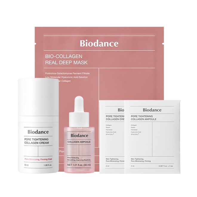 ポア タイトニング コラーゲン アンプル (30ml+10ml) +ポア タイトニング コラーゲン クリーム (50ml+10ml) +バイオ コラーゲン リアップ ディープマスク 1枚
