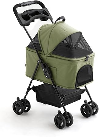 取り外し可能なデザインの 3 in 1 ペット ベビーカーキャリー バッグとドライブ ボックスが付属し完全に開いて完全にロックできます 4,889円