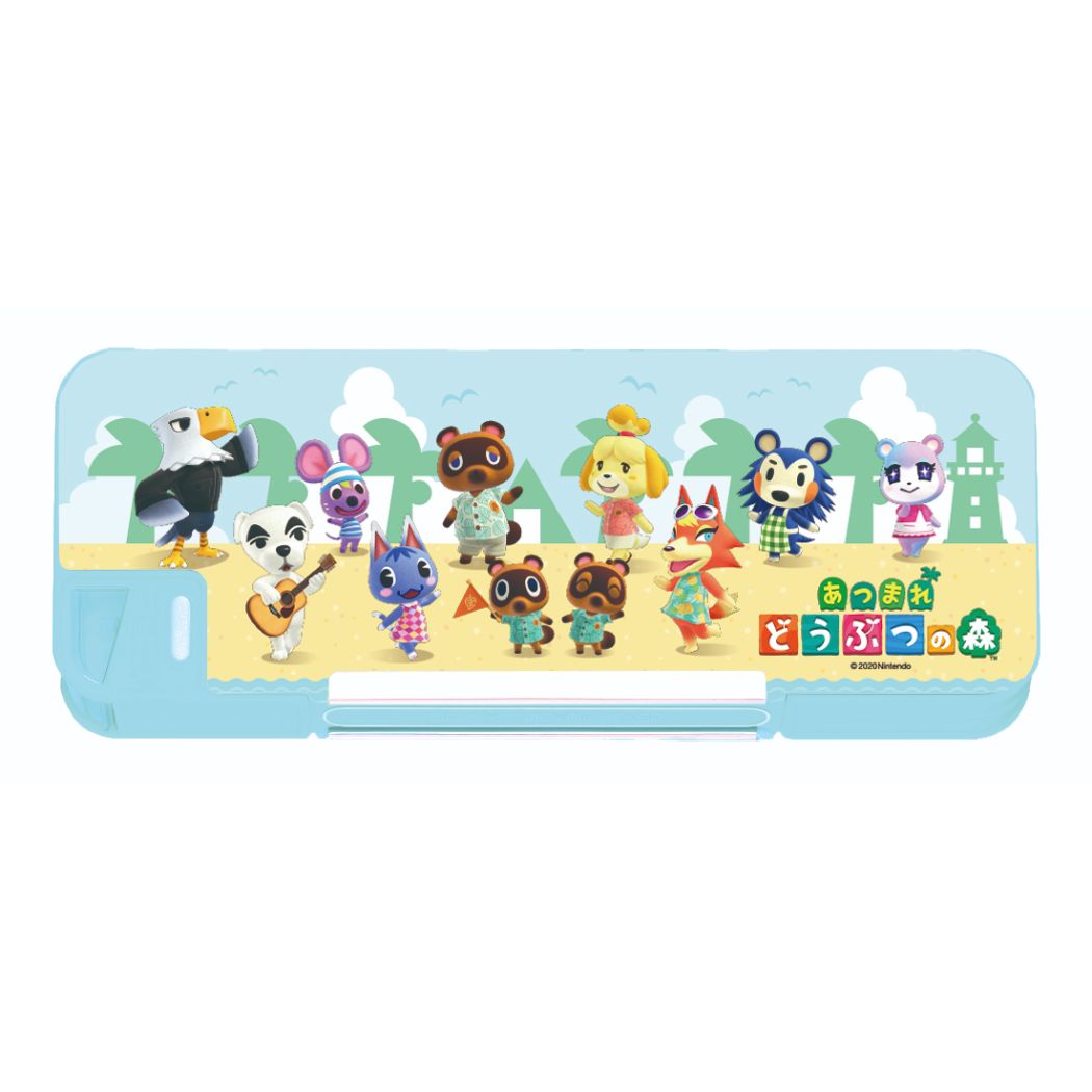 Qoo10] 任天堂 あつまれ どうぶつの森 筆箱 両面開きソ
