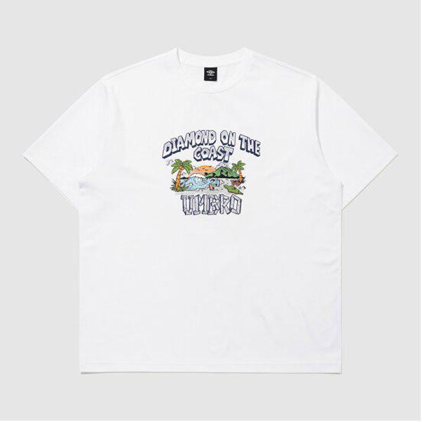 ダイヤモンドエスケープオアシスフレッシュ半袖Tシャツ UR223CRS50 WHT