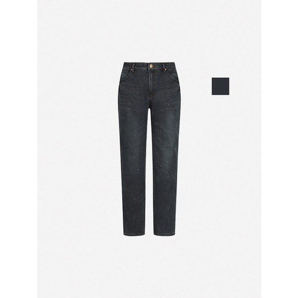 共用ペインティングウォッシングボンディングテーパードジーンズ(NQI886)