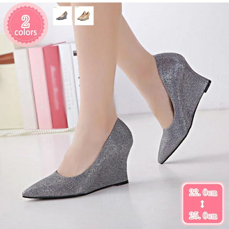 1000円OFFクーポン パンプス 痛くない ウェッジソール 大きいサイズ 春 春夏 入学式 卒業式 シンプル 歩きやすい 疲れにくい スムース ミドルヒール 通勤 通学 仕事 おしゃれ かわいい レ