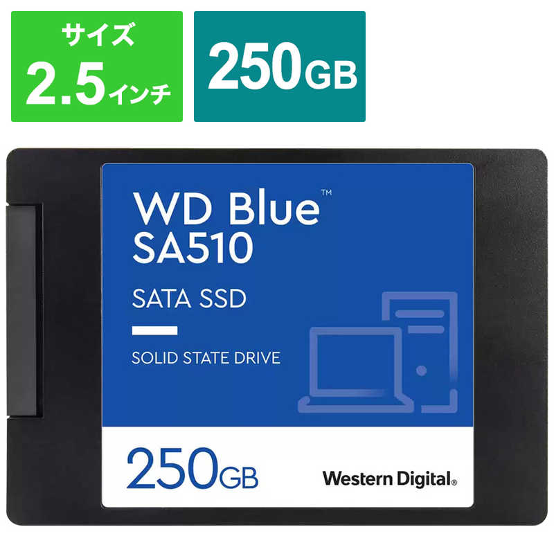 WESTERN DIGITAL　WD Blue SA510 SATA SSD [2.5インチ]バルク品　WDS250G3B0A