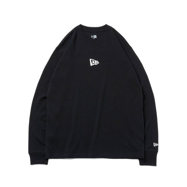 ニューエラ NEW ERA 長袖 コットン Tシャツ Flag Logo Mini ブラック レギュラーフィット 13755428