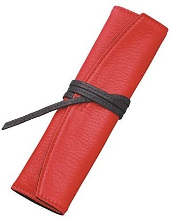 （まとめ買い）ペンサンブル ロールペンケース1ポケット ロング レッド PSR1-02-R [x3]