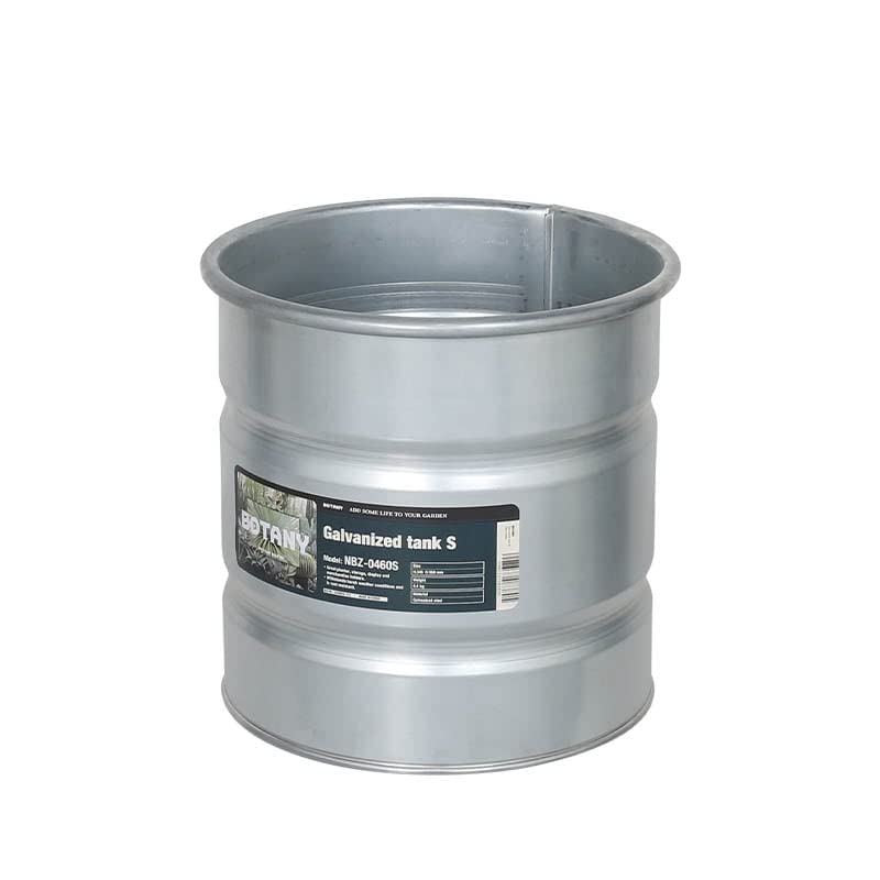 ダルトン(Dulton) ガルバナイズド タンク S 10号鉢目安 BOTANY 鉢カバー ポット プランター 高さ345mm 直径358mm 容量35L NBZ-0460S
