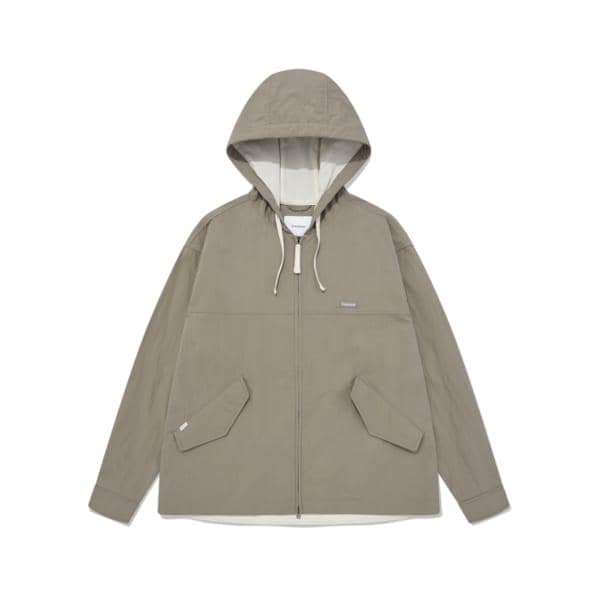 コットンフーディージャケットベージュ