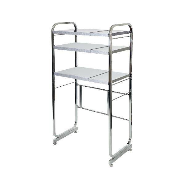 ガルバリウム鋼板使用 伸縮式 キッチンペールラック 2段 クロムメッキ LUGSJAPAN 組立品