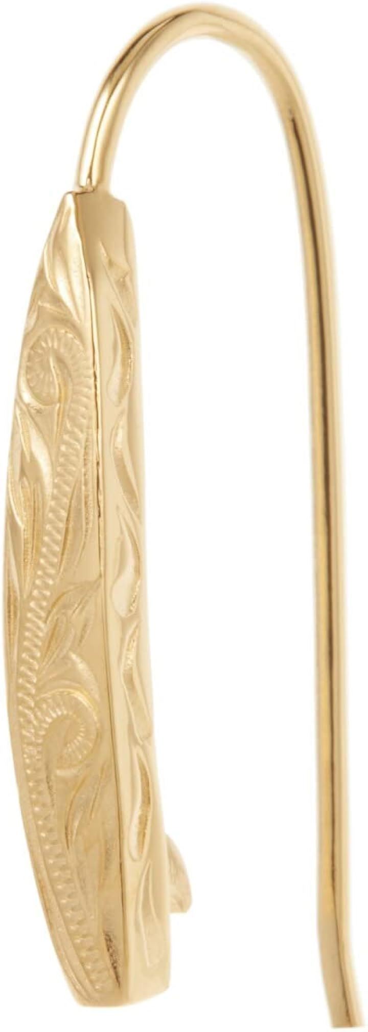 Piena ピエナサージカルステンレス316L 片耳用 1個売り ハワイアンジュエリー サーフボード スクロール フックピアス レディース ゴールド(ゴールド(片耳用))