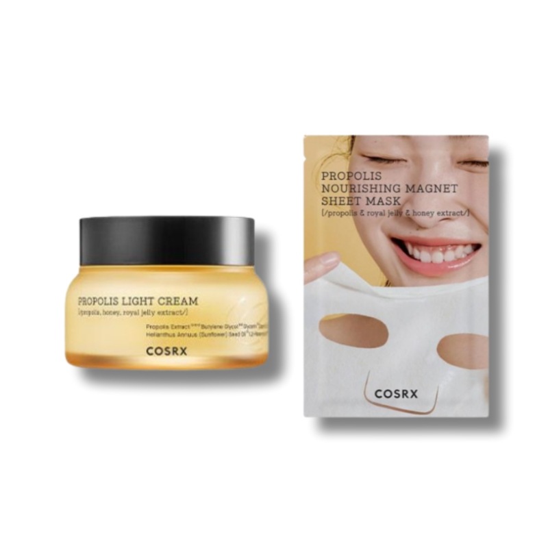 フルフィット プロポリスライトクリーム 65ml ×1個+ナリーシングマグネット シートマスク 25ml ×1枚