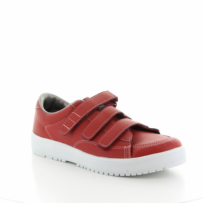 メンズ/レディース 介護 リハビリ シューズ 片足販売 Vステップ07(右足のみ) ライト/レッド