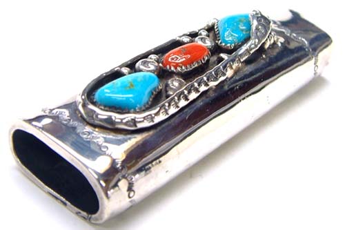 ネストオブスネーク ライターケース シルバー925 天然石 ターコイズ サンゴ インディアンジュエリー 高級 プレゼント アクセサリー 男性 彼氏 誕生日 クリスマス 1点もの ind-l-1