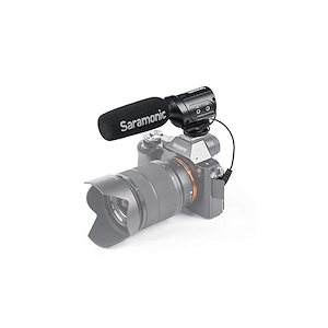 sr-m3ミニ指向性コンデンサーマイクwith Integrated Shockmountローカットフィルタ& + 10dbオーディオGainスイッチfor DSLRカメラ&ビデオカメラ