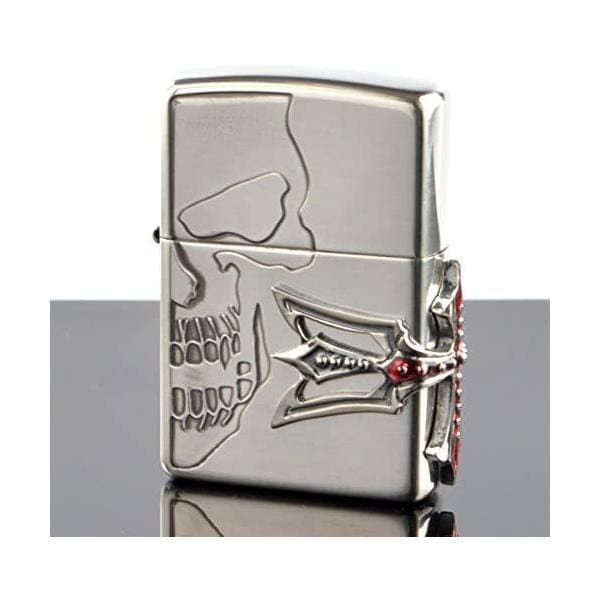 ZIPPO＃200 ロストクロス 20LOCR-SV スカル サイド メタル スカル ドクロ　髑髏