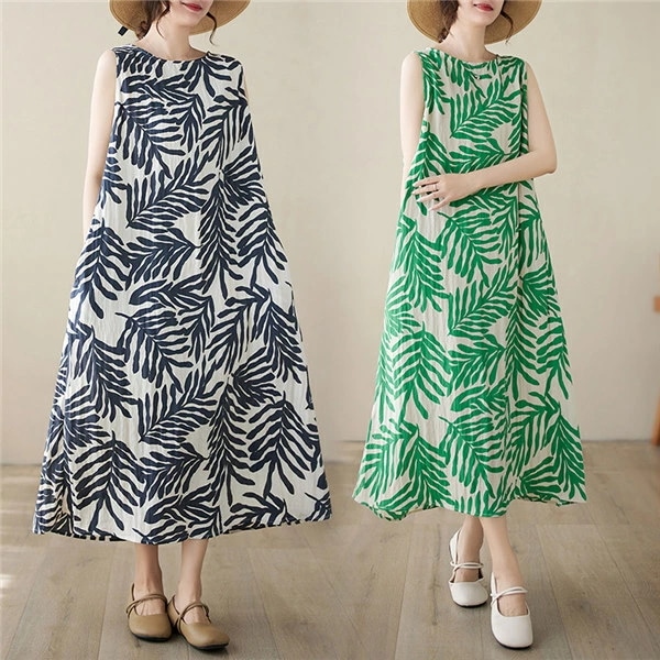 リゾートワンピース レディース サマードレス ノースリーブ 大きいサイズ ロング バックシャン Aライン ハワイ 沖縄 旅行用 大人 20代 30代 40代 可愛い お洒落 la154g4g4m6