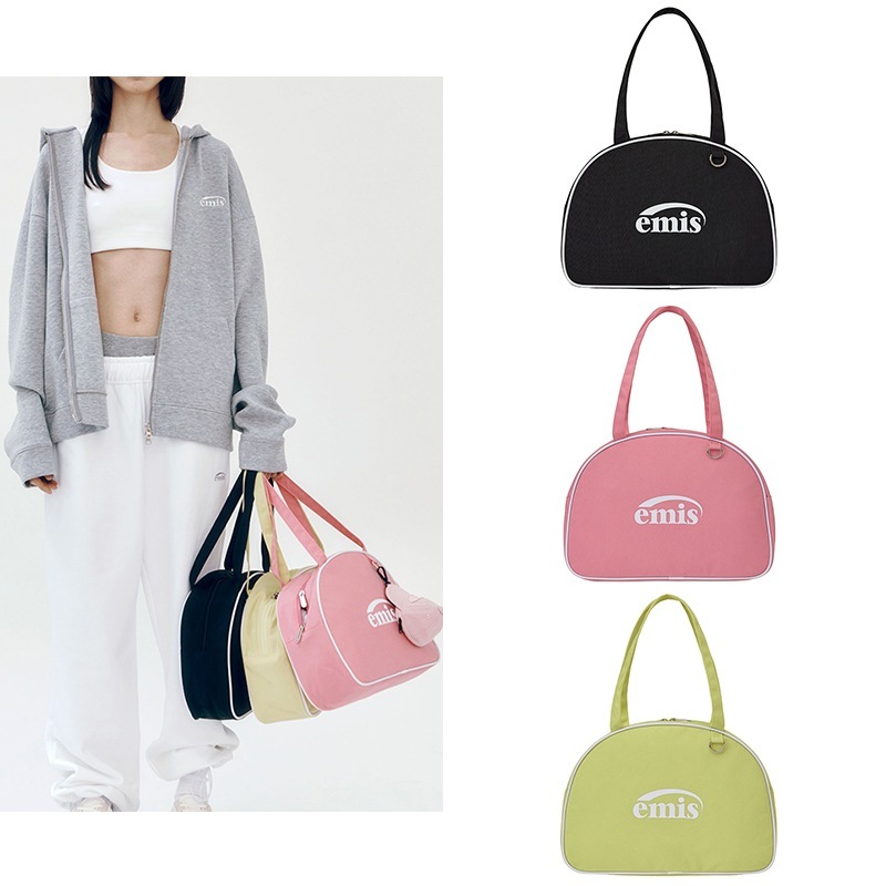 NYLON ROUND HALF BAG[韓国人気］