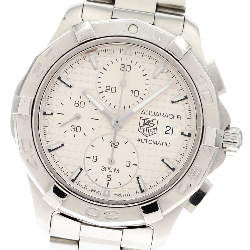 タグホイヤー TAG HEUER CAP2111 アクアレーサー デイト クロノグラフ 自動巻き メンズ 保証書付き_871373【中古】