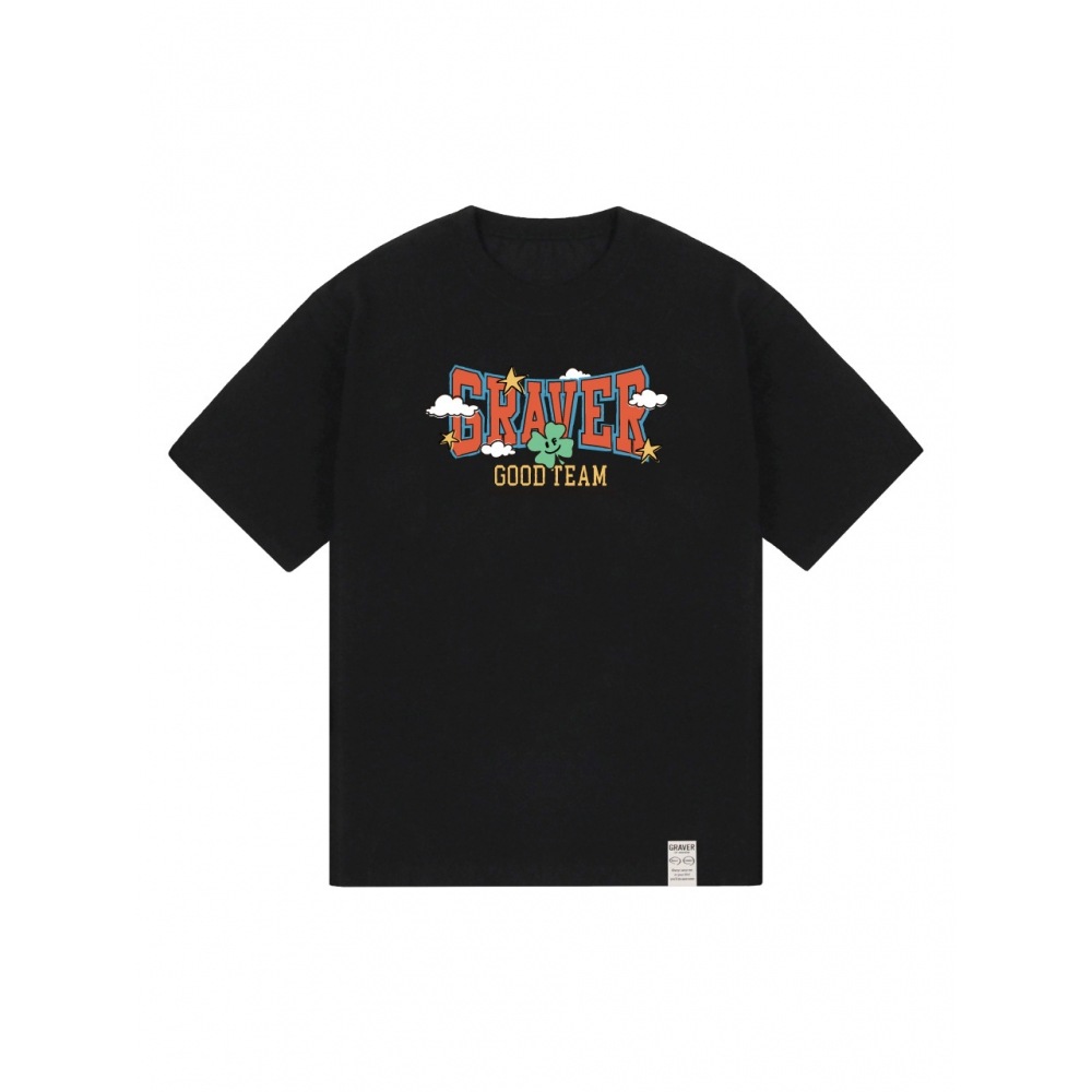 グラバーグッドチームショートスリーブ T シャツブラックTシャツ・カットソー