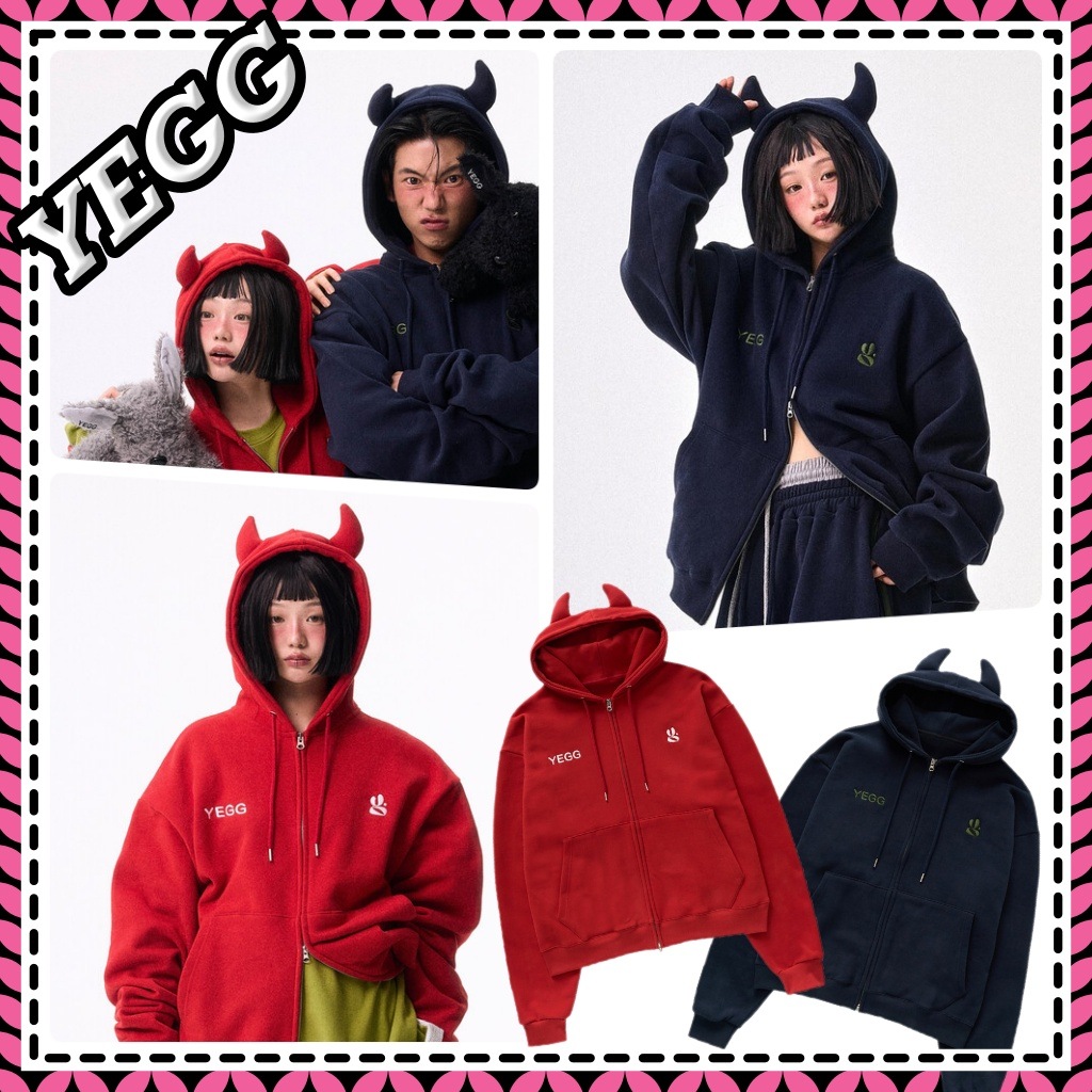 【YEGG】 Devil Hoodie 【公式正規品】 イェグ デビルフーディ デビルパーカー 男女兼用