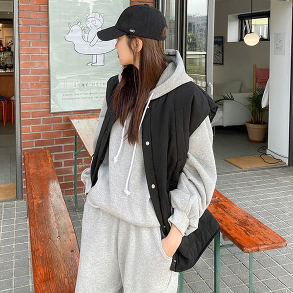 綿の綿 ダウン ベスト 51339 ビッグサイズ レディースファッション