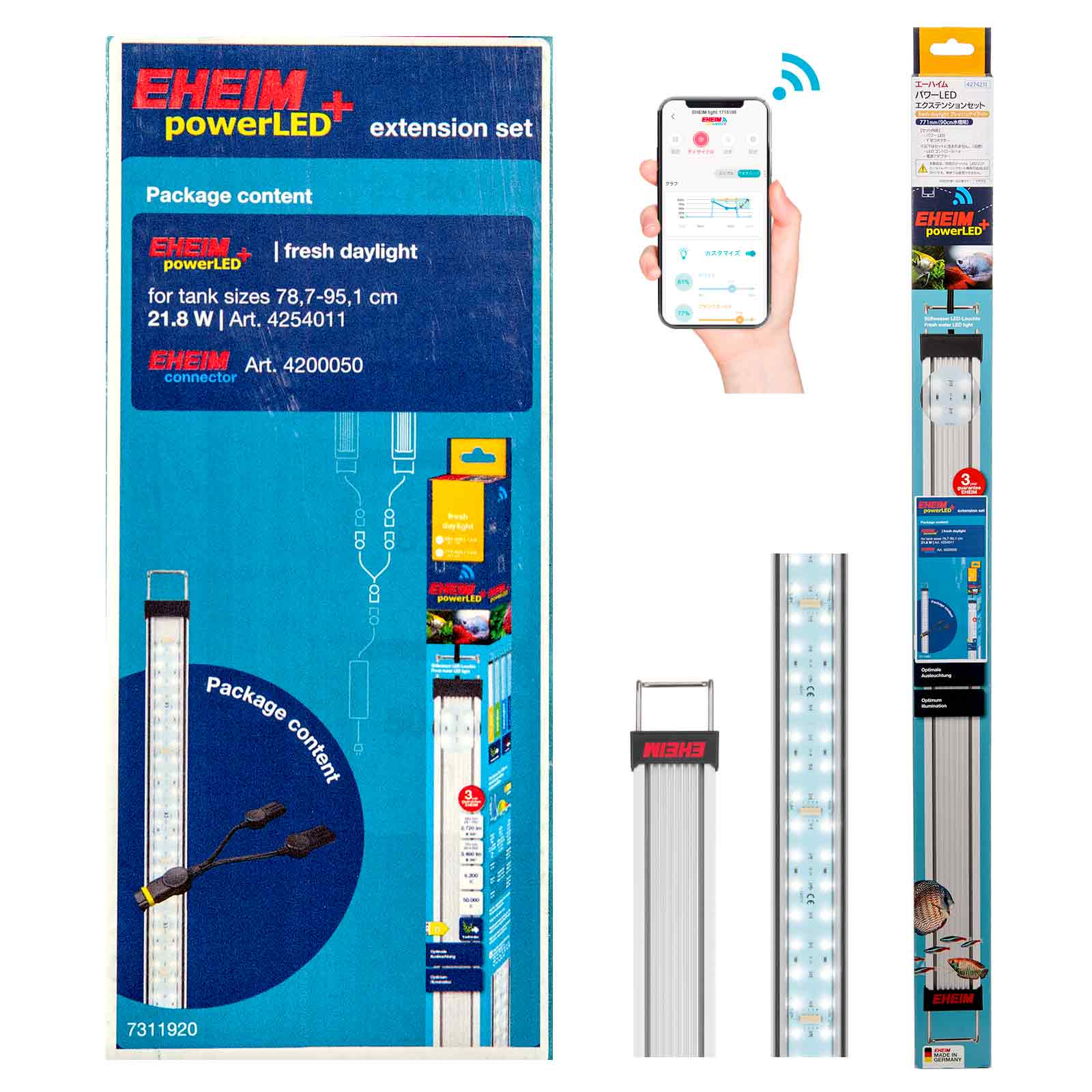 エーハイム　パワーＬＥＤ　７７１ｍｍ　エクステンションセット　フレッシュデイライト　９０ｃｍ水槽用　ＣＲＣ10―15―10―50―10