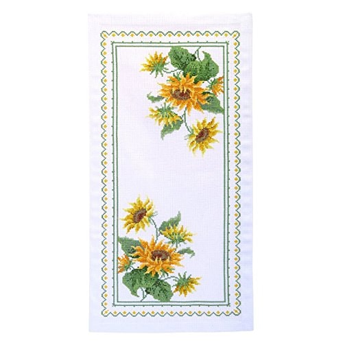 オリムパス製絲 クロスステッチ 刺しゅうキット 美しい花たち サンフラワー 白 1196
