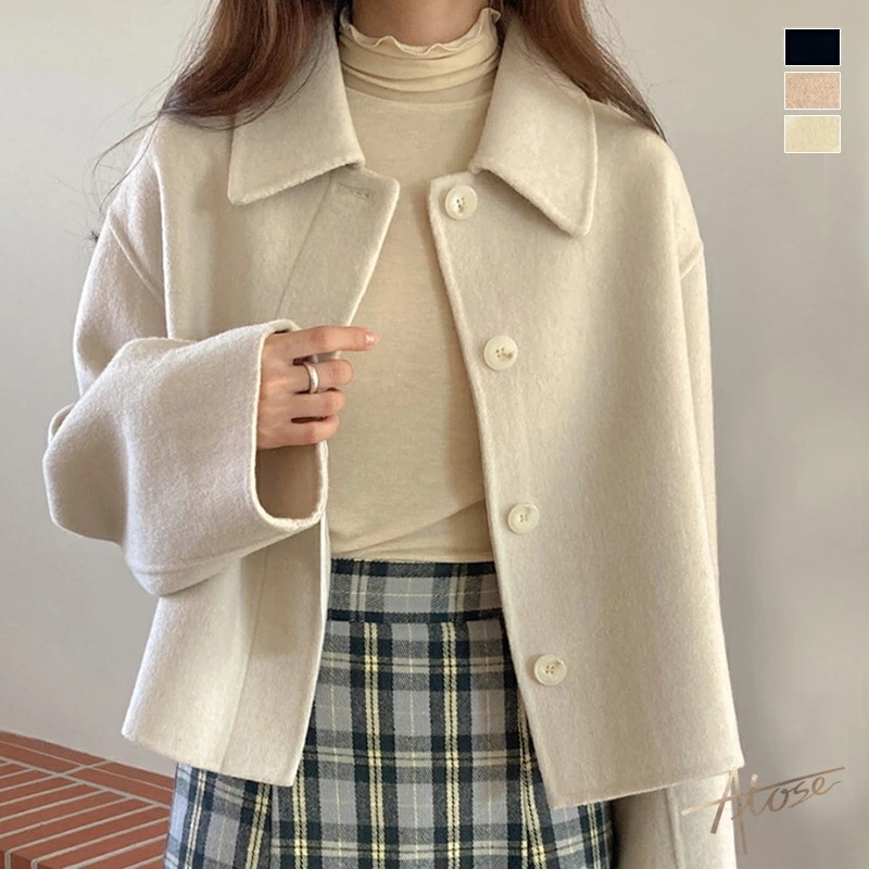 【2点購入で150OFF】【短納期】ショートコート レディース 秋冬 ジャケット ゆったり 体型カバー 軽量 ショート丈 保温 あったか おしゃれ コート ゆるシルエット 防寒コート 上着 長袖 春ア