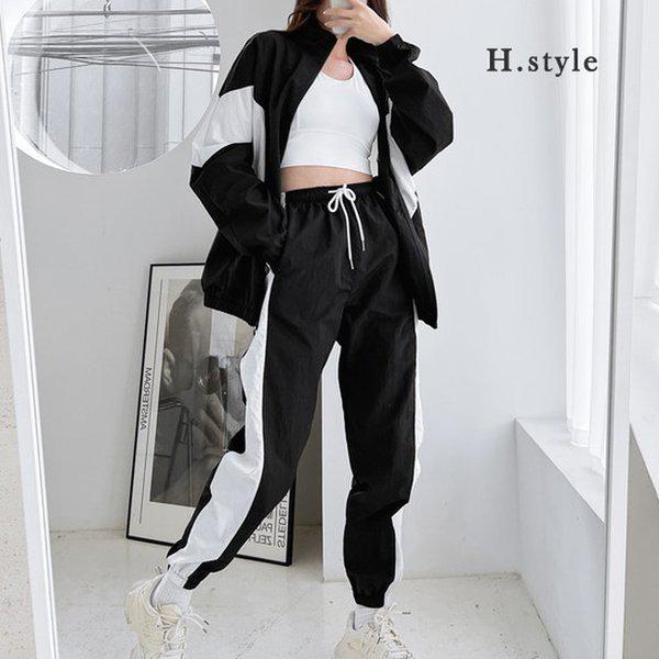 HスタイルMZルーキーアノラック配色オープンセット/春の新商品/男女共用/トレーニングセット/ジャージセット/運動