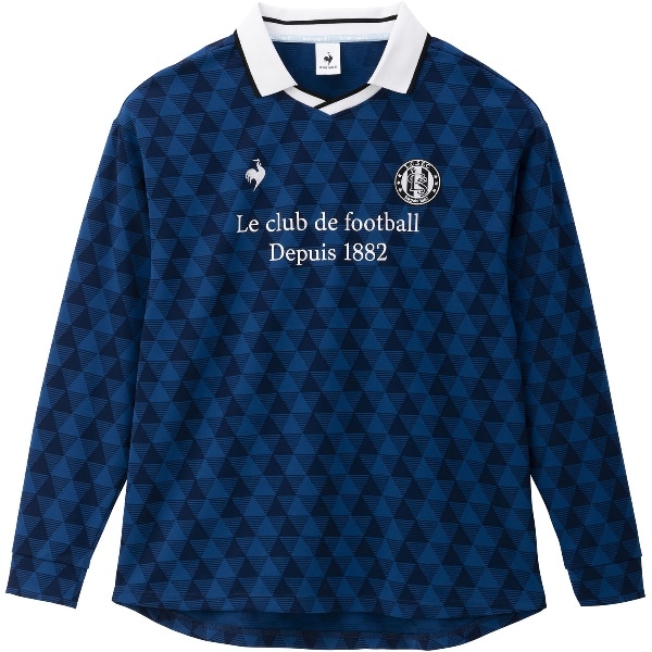 ルコック Le coq sportif ジャガードゲームシャツ カジュアル 長袖Tシャツ LT4FLT02M-BL00